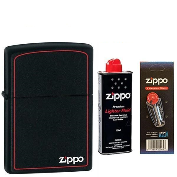 Зажигалка ZIPPO 218 ZB Classic Black Matte бензин/кремни