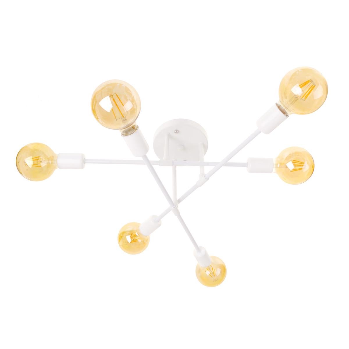 Люстра потолочная на 6 лампочек Brille BR-01 619S/6 E27 WH