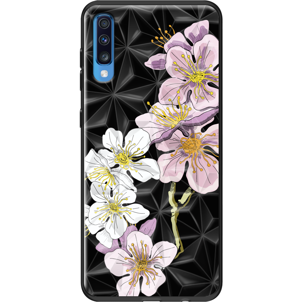 Чехол Boxface Samsung A705 Galaxy A70 Cherry Blossom Черный силикон с призмой (36860-cc4-37863)