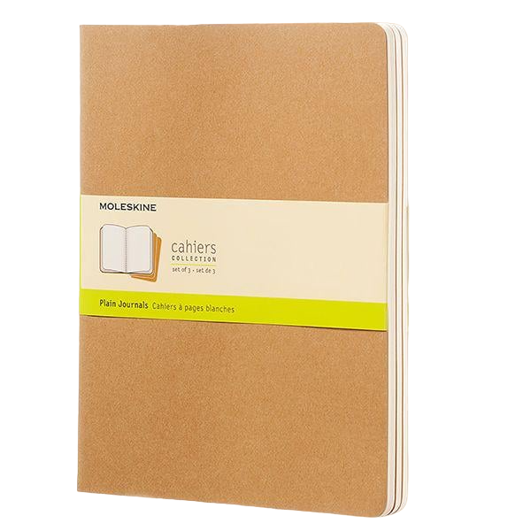 Набор блокнотов Moleskine Cahier больших 3 шт. Бежевый (QP423)