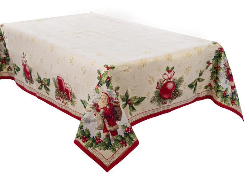 Скатерть гобеленовая Lefard Lazzara lurex новогодняя с люрексом 140x180 см (716-194)