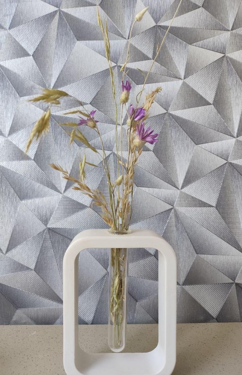 Ваза минималистичная гипсовая с колбой ручной работы 15 см Белый (2765700259) - фото 8 Ваза минималистичная гипсовая с колбой ручной работы 15 см Белый (2765700259) - фото 8