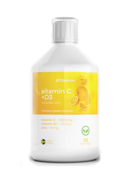 Мультивитамины для спорта Sporter Vitamin C + D3 500 мл 33 порции Orange
