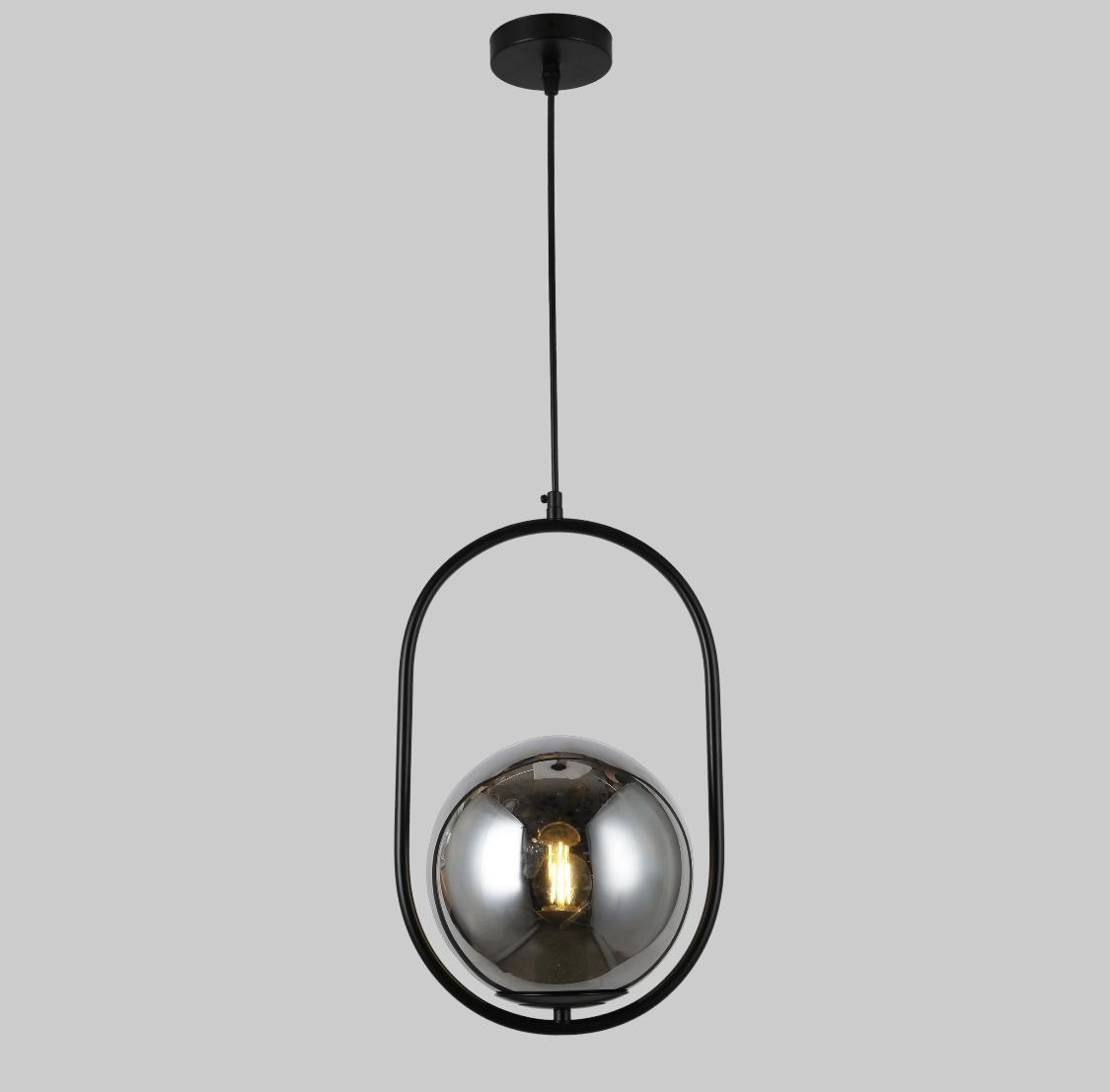 Светильник подвесной с шаром 20 см Черный (916-40-1 BK+BK)