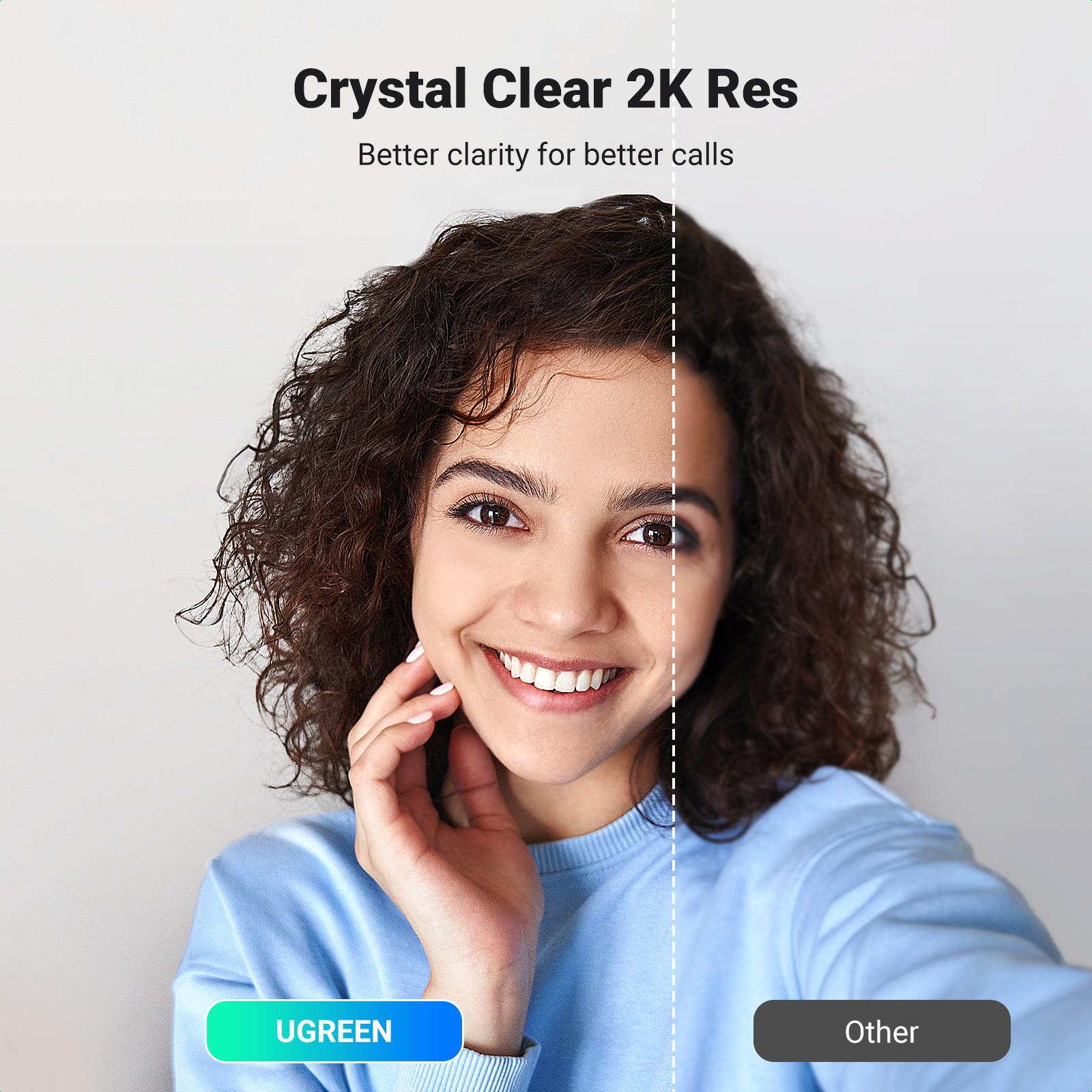 Веб-камера UGREEN 2K 30fps 4 Мп автофокус з двома мікрофонами Чорний (35626) - фото 3 Веб-камера UGREEN 2K 30fps 4 Мп автофокус з двома мікрофонами Чорний (35626) - фото 3