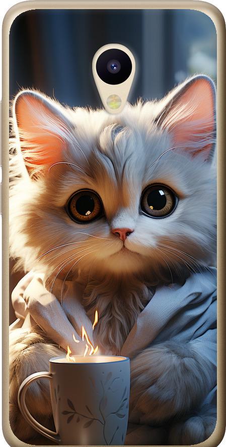 Чехол на Meizu M5 White cat (5646u-420-42517)