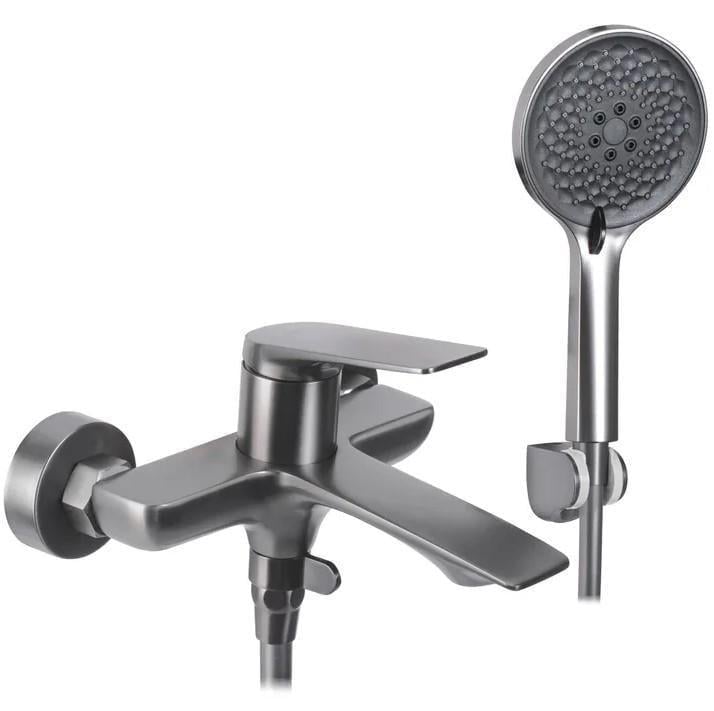 Змішувач для ванни та душу настінний з виливом Rea AVALON TYTAN Графіт (2808389804)