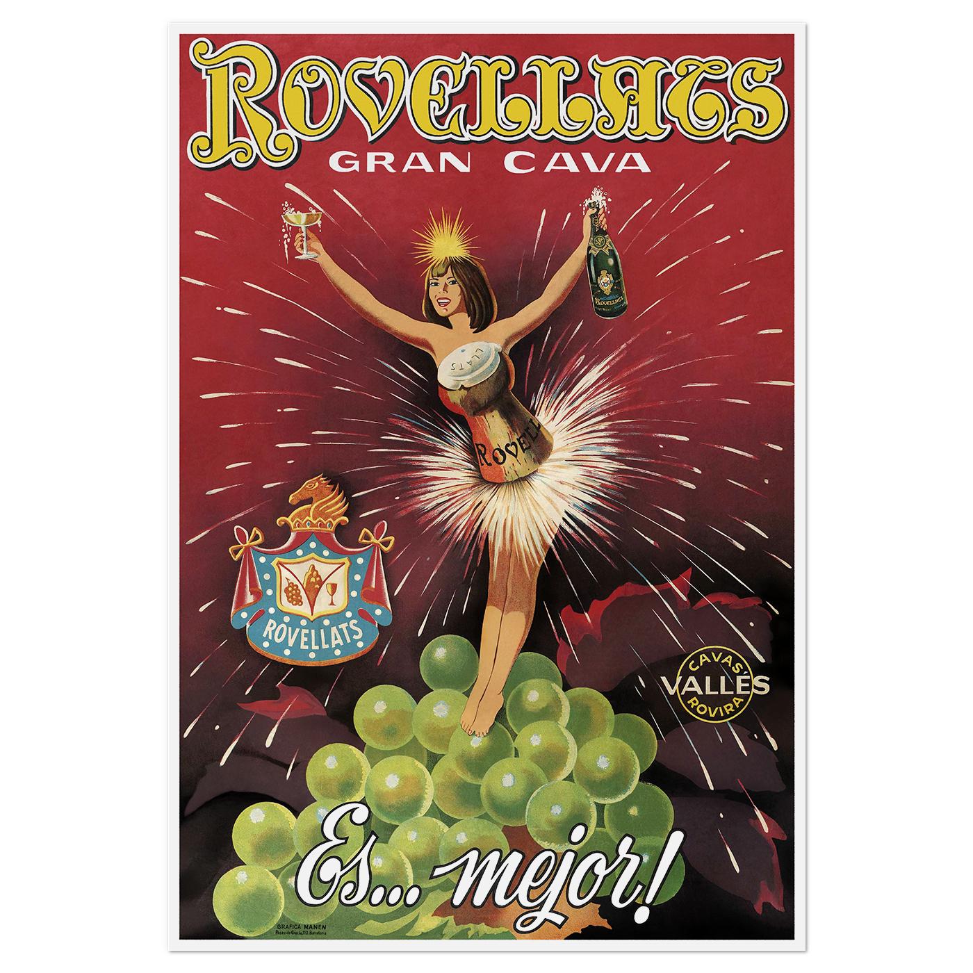 Винтажный плакат Rovellats Гран Кофе 1951 59x86 см (0353) Винтажный плакат Rovellats Гран Кофе 1951 59x86 см (0353)