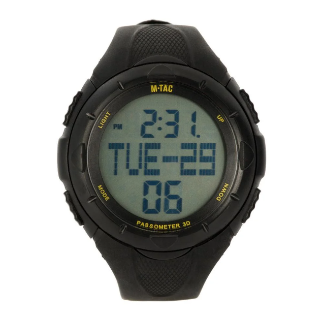 Наручные часы тактические с шагомером M-Tac 20 функций Black (9170)