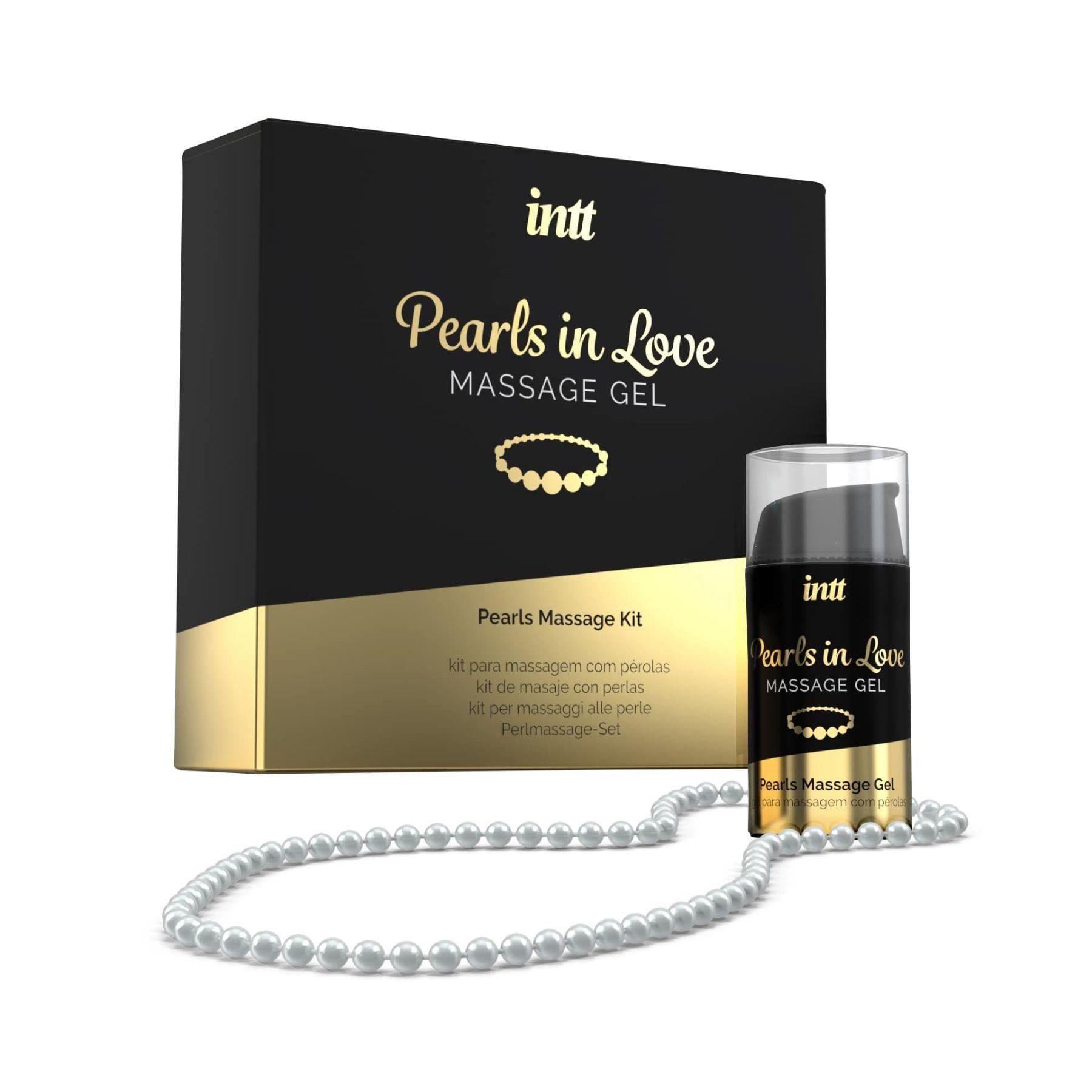 Набор для жемчужного массажа Intt Pearls in Love Ожерелье и силиконовый массажный гель