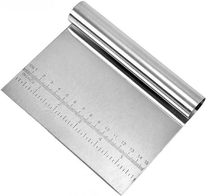 Шпатель-різак Kamille для тіста 15х11,5 см з нержавіючої сталі