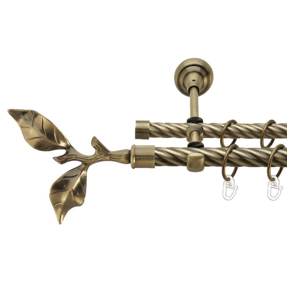 Карниз Orvit Листок двухрядный скрученный 19\16 мм 160 см Антик (00-00022031)