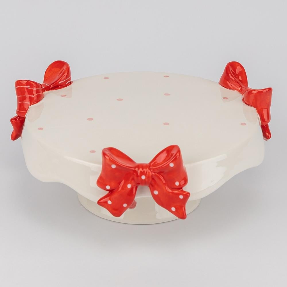 Тортовница керамическая Бантики 20 см (6037-017) - фото 5 Тортовница керамическая Бантики 20 см (6037-017) - фото 5