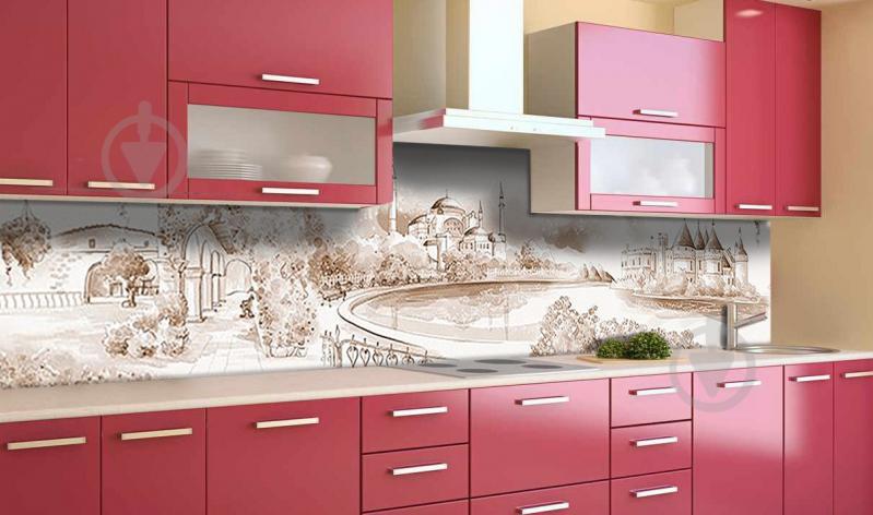 Наклейка виниловая кухонный фартук Zatarga "Турецкий Винтаж" 600х2500 мм