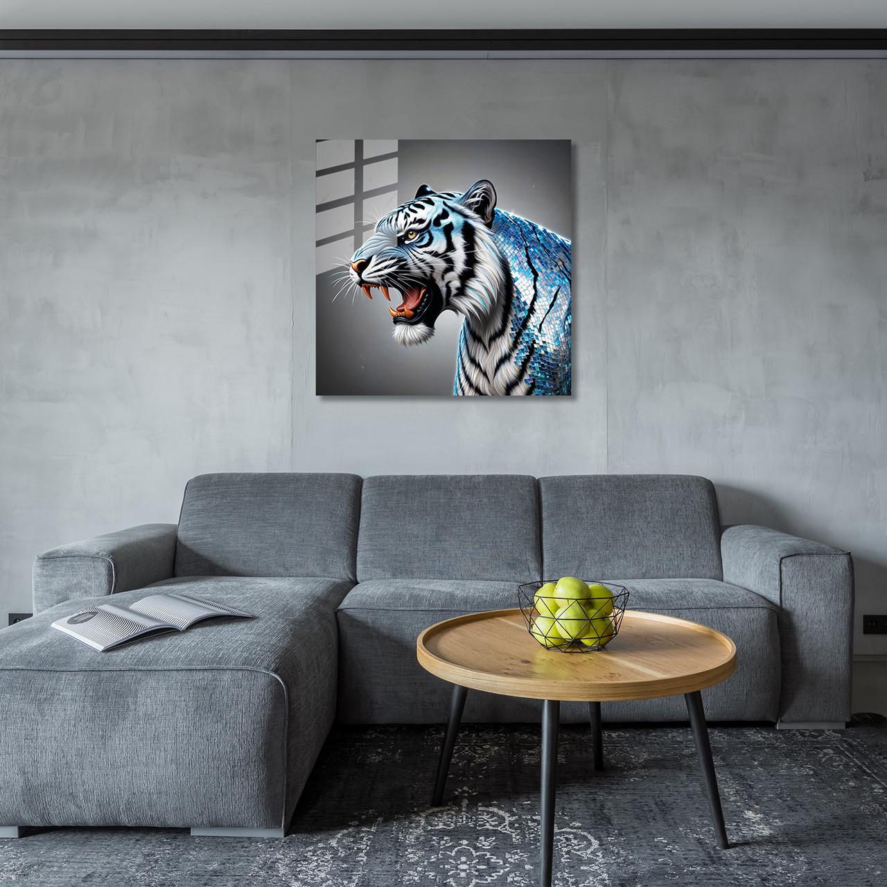 Картина на стекле NovellaPrint Величественный рык 70х70 см (496.2) - фото 5