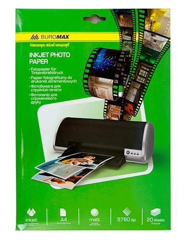 Фотобумага матовая Buromax А4 230 г/м 20 листов (BM.2225-6020) Фотобумага матовая Buromax А4 230 г/м 20 листов (BM.2225-6020)