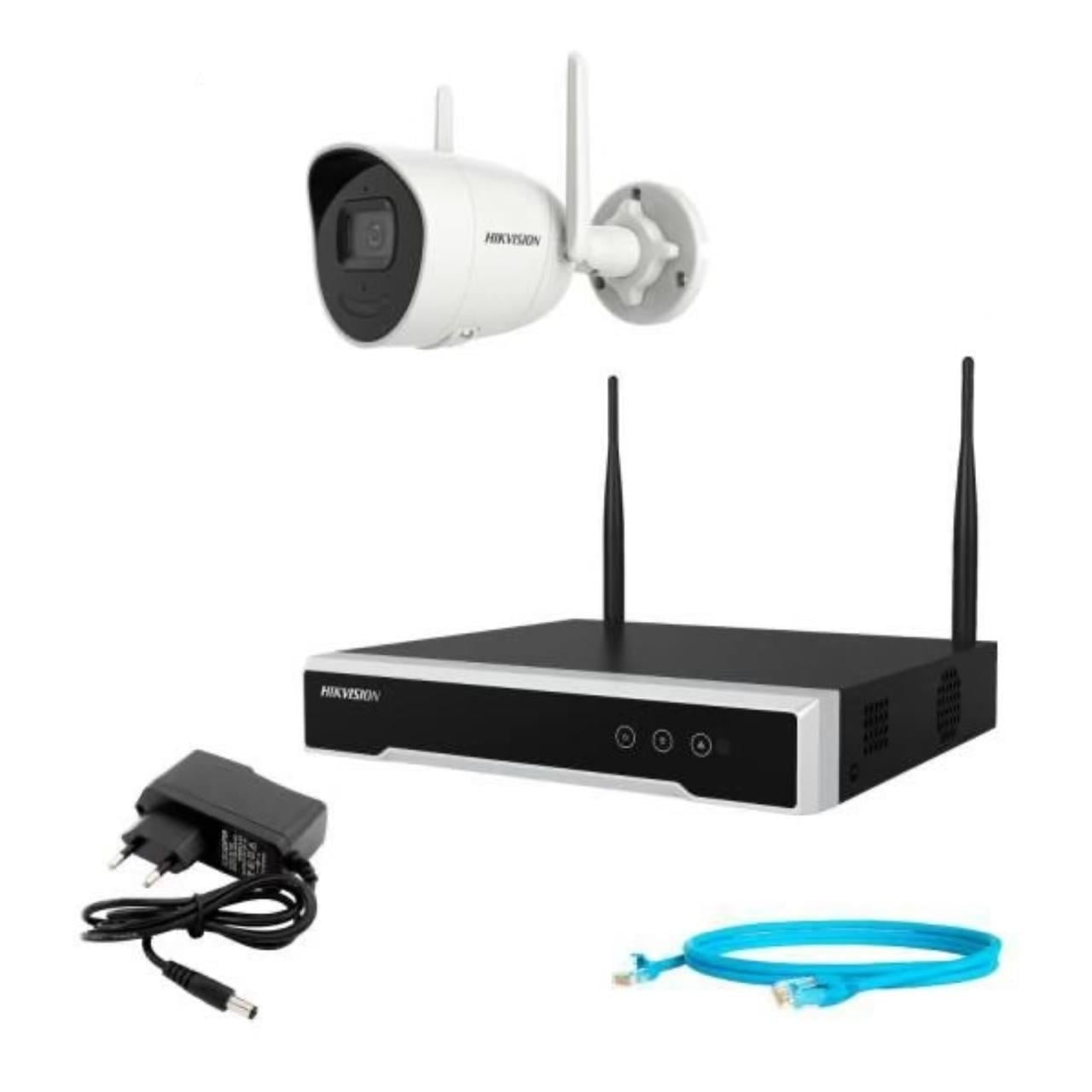 Набір відеонагляду на 1 бездротову камеру Hikvision 4Mp-Wi-Fi-DS-2CV2041G2-IDW зі звуком (23321752)