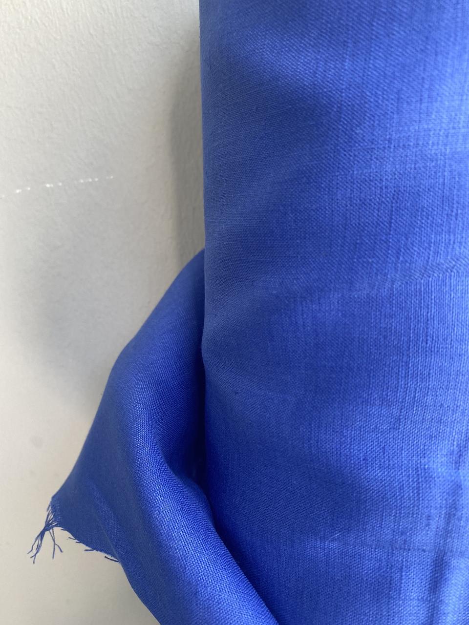 Ткань рубашечно-платьевая LINEN PLUS льняная 143 см 194/1560 Электрик - фото 3 Ткань рубашечно-платьевая LINEN PLUS льняная 143 см 194/1560 Электрик - фото 3