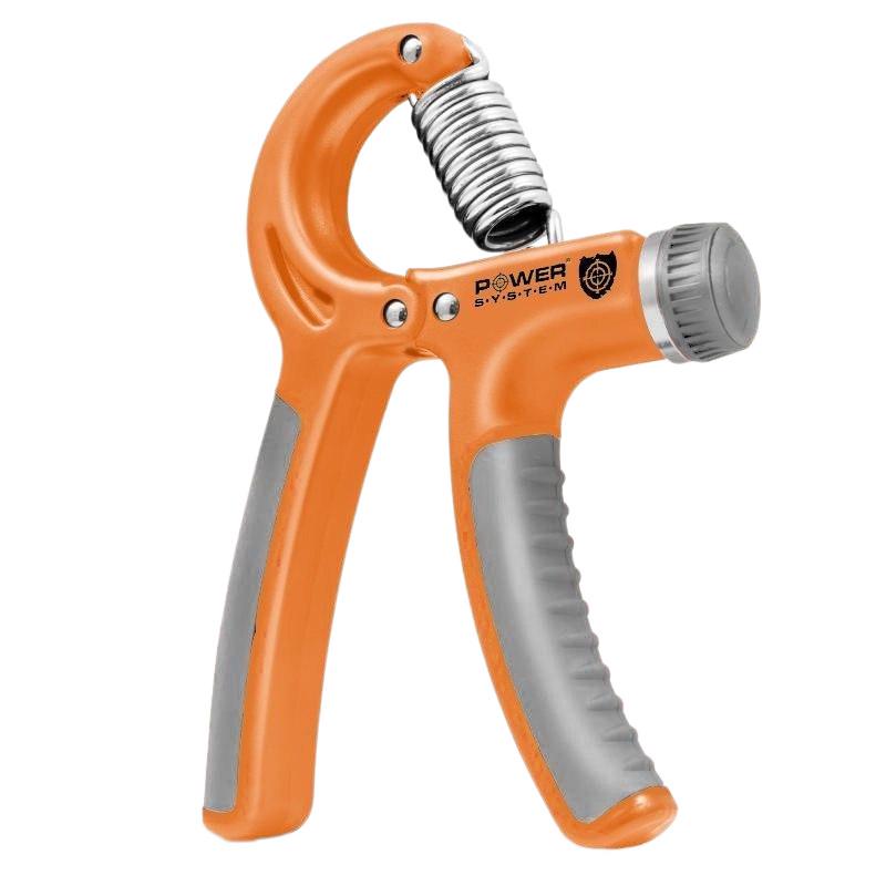 Эспандер кистевой Power System PS-4021 Power Hand Grip с регулируемой нагрузкой 10-40 кг Orange (21781565) - фото 1