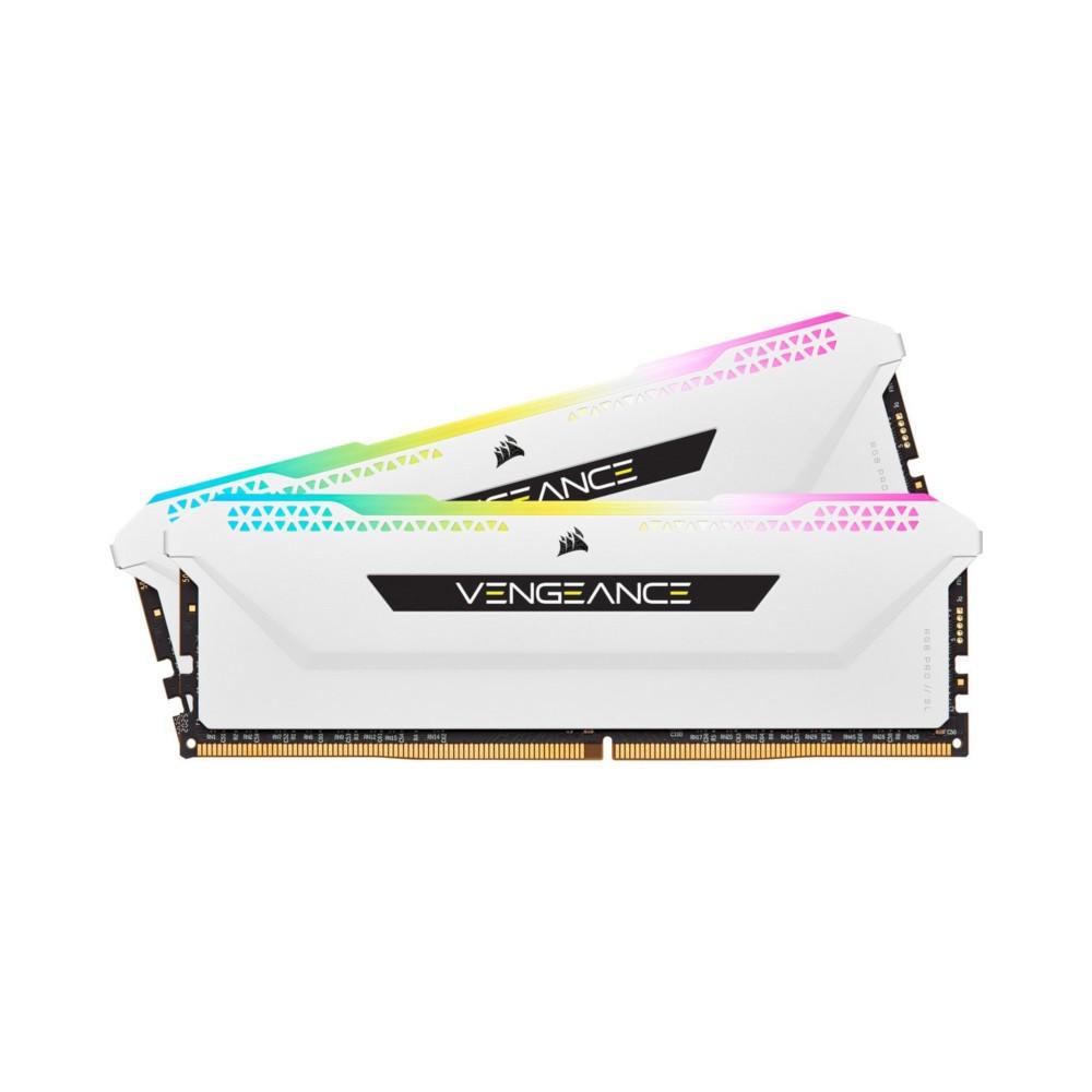 Модуль памяти Corsair 32 GB 2x16GB DDR4 3600 MHz Vengeance RGB Pro SL White (CMH32GX4M2D3600C18W) - фото 2 Модуль памяти Corsair 32 GB 2x16GB DDR4 3600 MHz Vengeance RGB Pro SL White (CMH32GX4M2D3600C18W) - фото 2