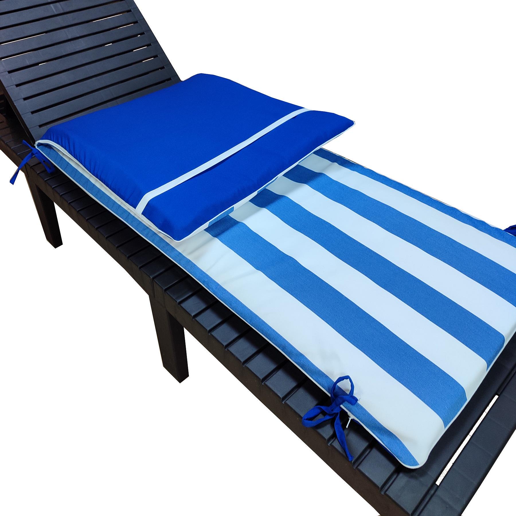 Матрас для шезлонга Ost-Fran UNI тексилк 1006 188x58x5 см Бело-синие полосы (3602) - фото 2 Матрас для шезлонга Ost-Fran UNI тексилк 1006 188x58x5 см Бело-синие полосы (3602) - фото 2