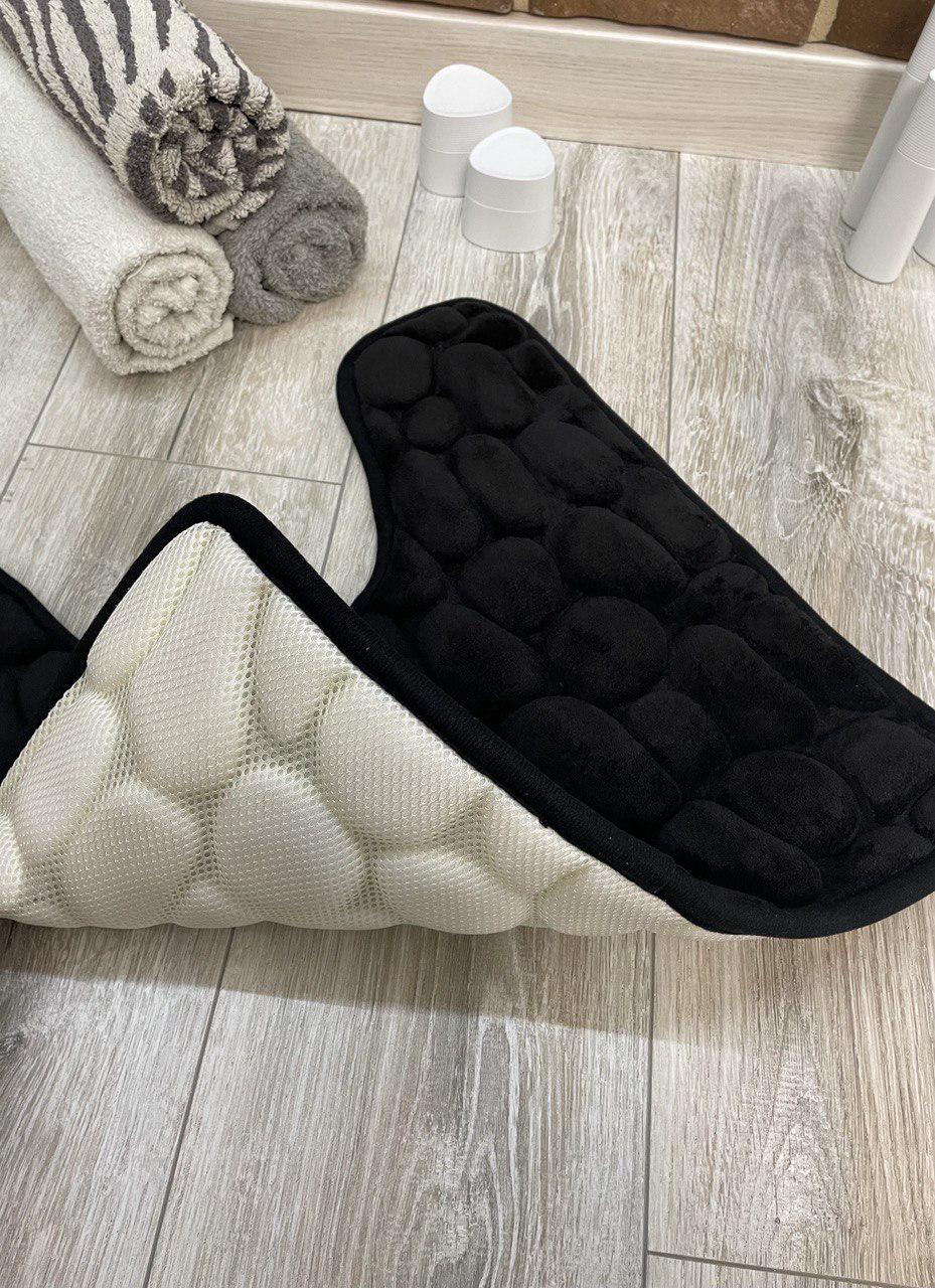 Килимок для туалета Stone Premium Memory Foam 60х50 см Чорний (KTS0004) - фото 4