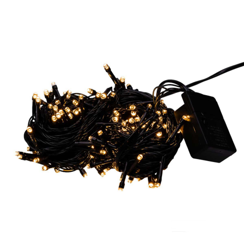 Гірлянда нитка 500 LED 8 режимів 22 м Чорний/Жовтий (21685194)