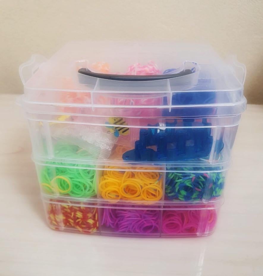 Резинки для плетения набор чемоданчик + аксессуары 1500 шт.