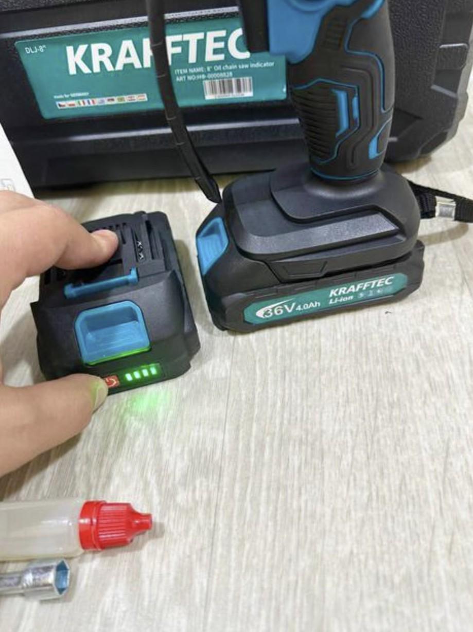 Пила акумуляторна Krafftec 36V 4 Ah 1000 Вт Black 2 х АКБ (30477310) - фото 8 Пила акумуляторна Krafftec 36V 4 Ah 1000 Вт Black 2 х АКБ (30477310) - фото 8