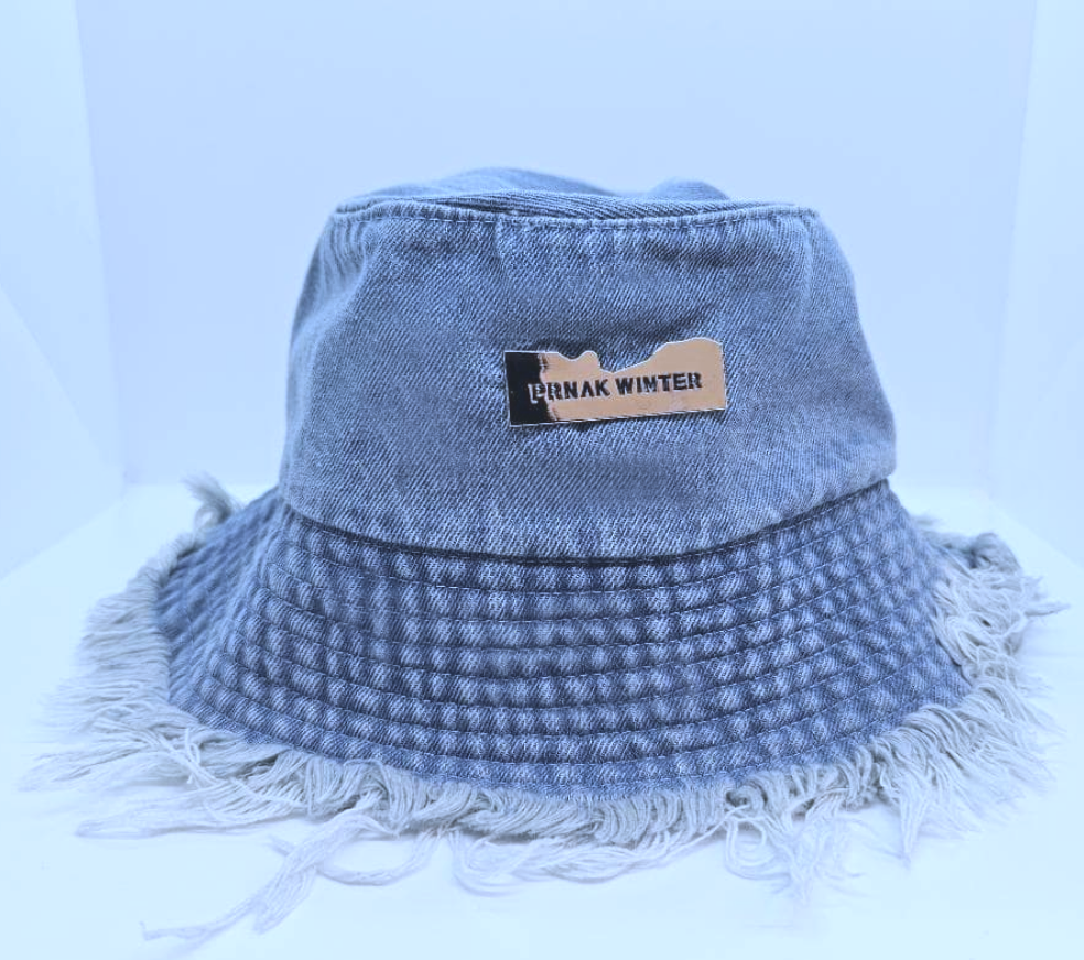 Панама джинсовая с металлической пластинкой 56-58 см Голубой (35-109-1719-Б)