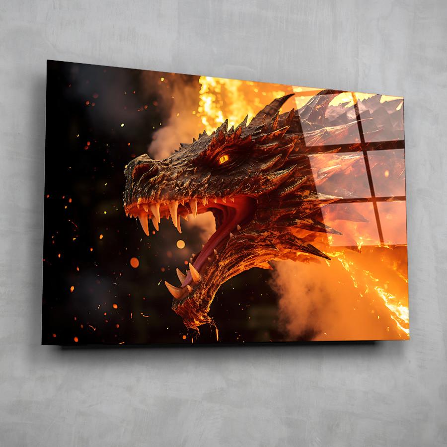 Картина на стекле NovellaPrint Огненный дракон 120х80 см (511.4)