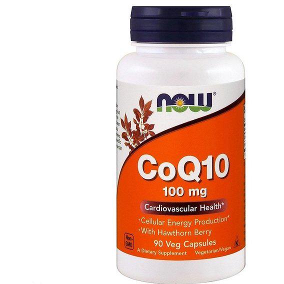 Коензим NOW Foods CoQ10 100 мг with Hawthorn Berry 90 Veg Caps