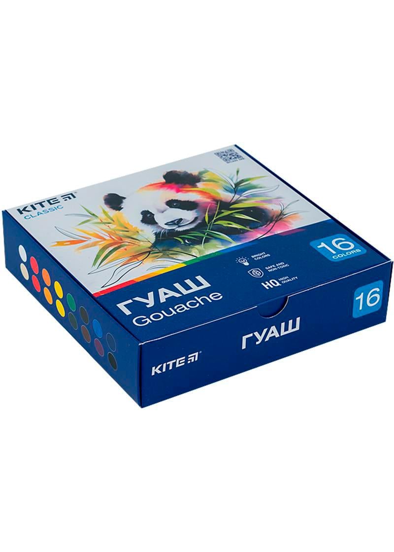 Гуаш KITE Classic 16 кольорів 20 мл (K-096)