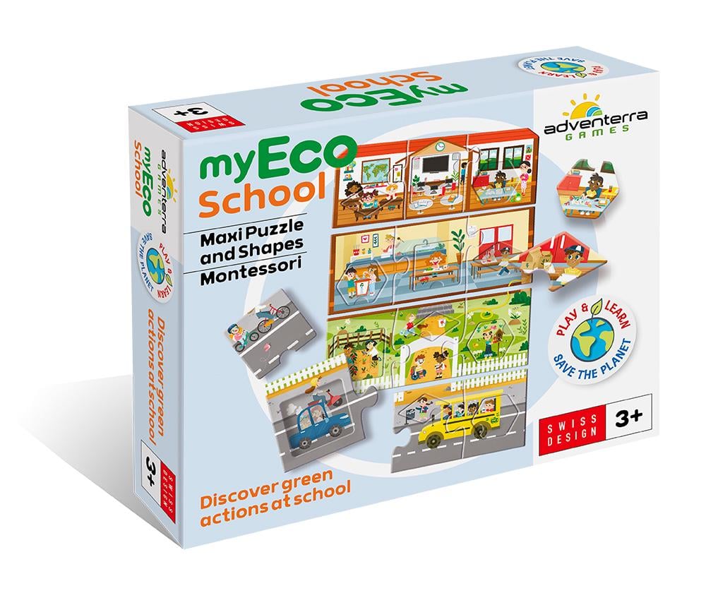 Пазл обучающий Adventerra Games myEco School Maxi Puzzle and Shapes 24 эл. 40×64 см от 3 лет (SKU-445)