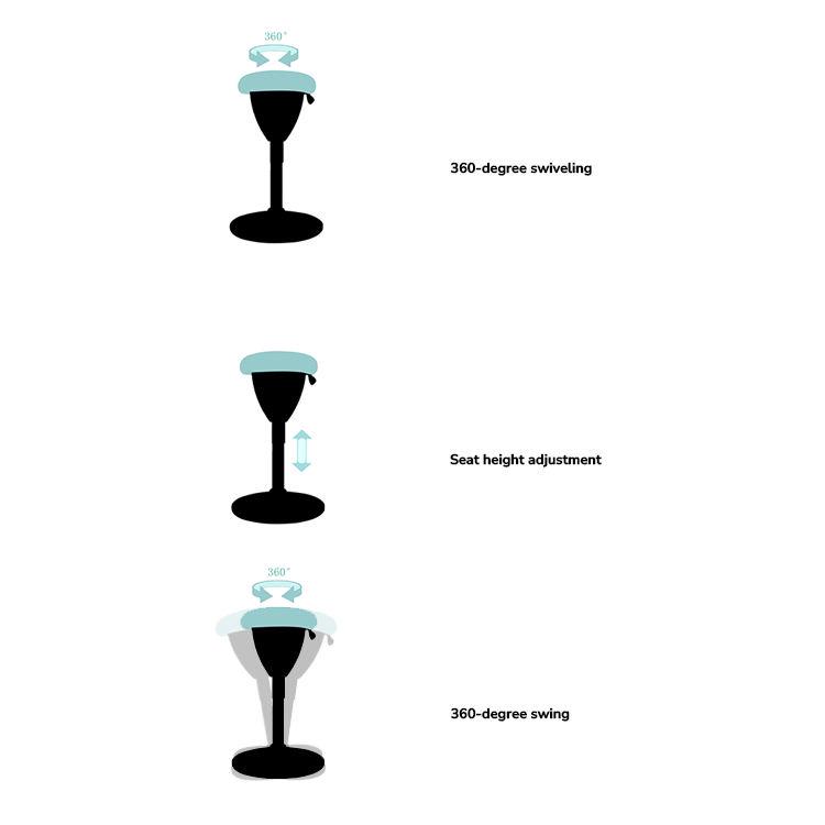 Стул балансировочный Intarsio ACORN Темно-серый/Серый (ACORNDGRF) - фото 3