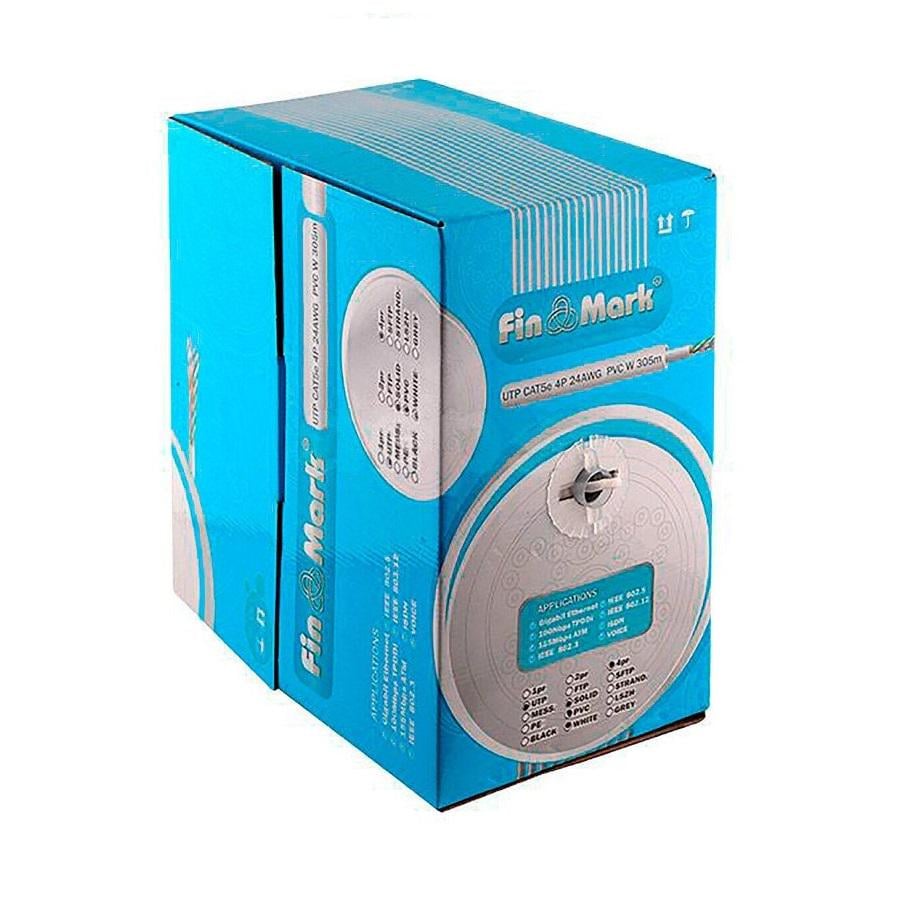 Кабель кручена пара FinMark UTP CAT5e 2P 24AWG PVC W 500 м Pull Box (053981) - фото 2