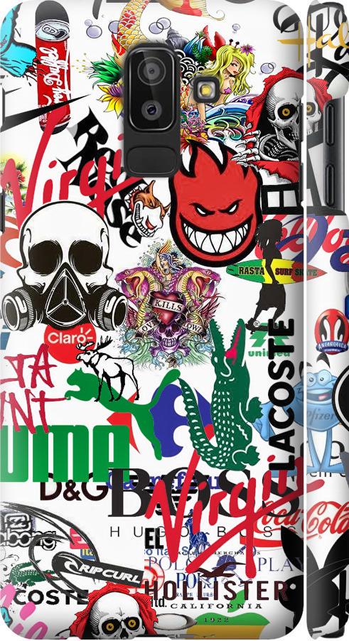 Чохол на Samsung Galaxy J8 2018 Many different logos (4022m-1511-42517)
