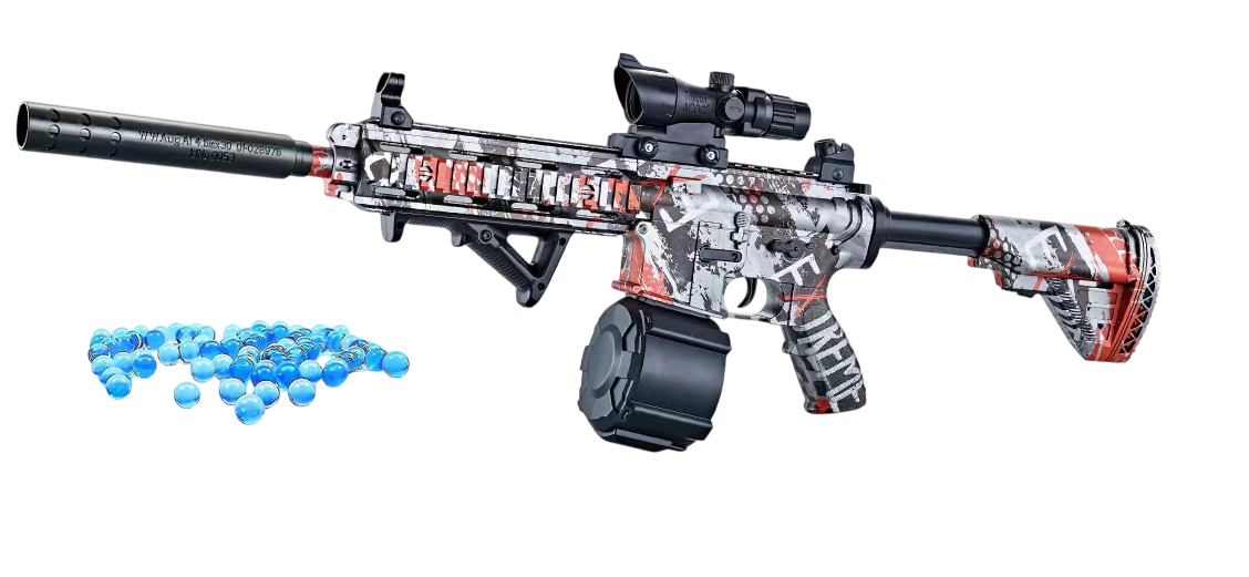 Автомат игрушечный электрический М416 Граффити стреляет шариками орбизами 86 см (1937947322)