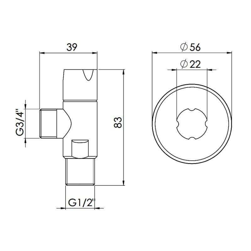 Кран приладовий кульовий SD Forte 1/2х 3/4 ЗЗ (11078100) - фото 2