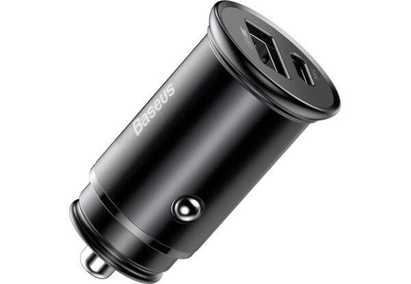 Автомобільний зарядний пристрій BASEUS Circular Metal PPS Quick Charger Black (CCYS-C01)
