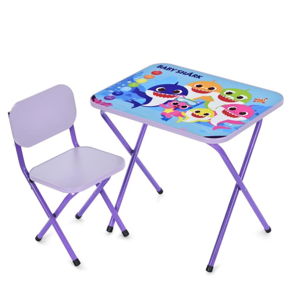 Стол детский складной Bambi комбинированный 59,5х44 см Фиолетовый (KL-154-R-120)
