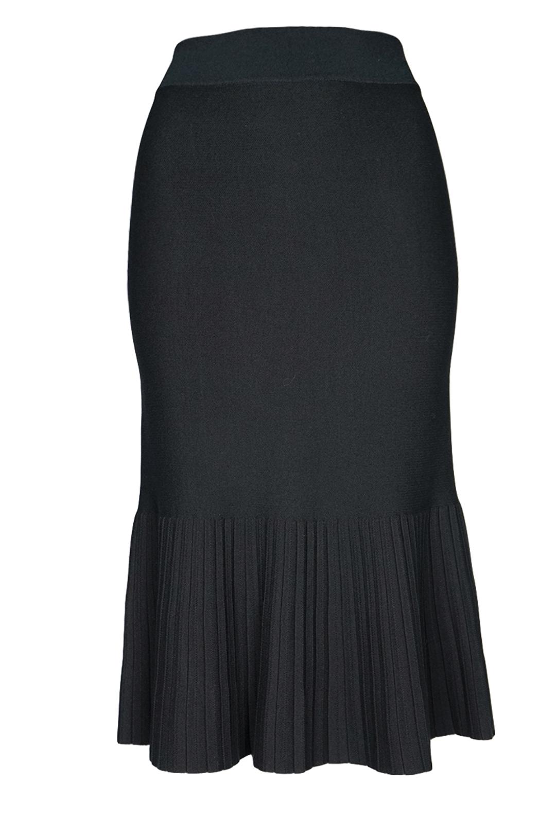 Юбка годе миди трикотажная Forza Viva MW-KS-1978V р. 44 Черный (17852334) - фото 7