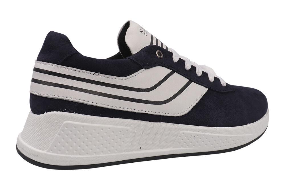 Кроссовки мужские Konors из кожи-нубука на низком ходу на шнуровке р. 41 Синий (522-21DTS) - фото 5 Кроссовки мужские Konors из кожи-нубука на низком ходу на шнуровке р. 41 Синий (522-21DTS) - фото 5