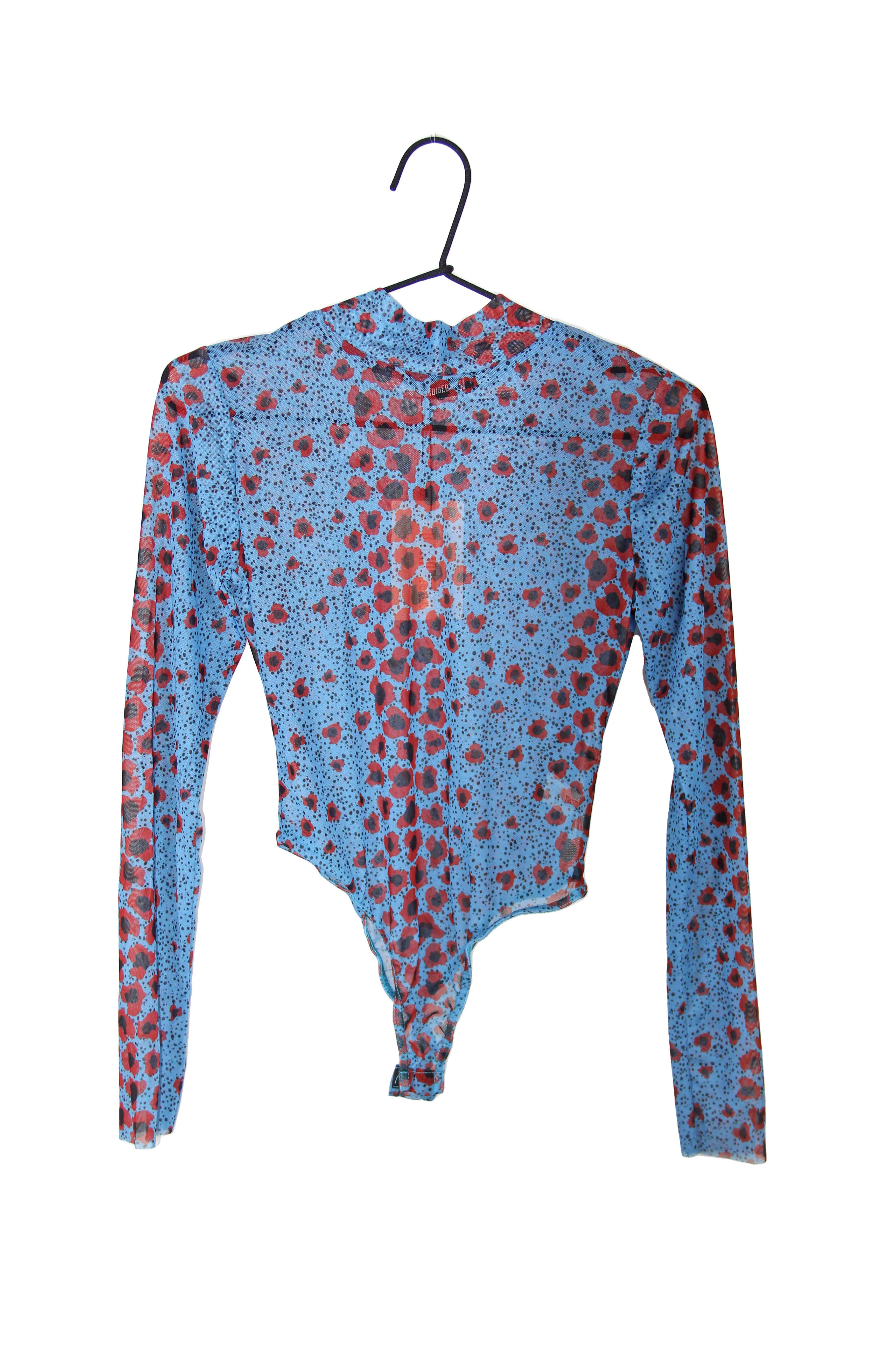Боди Missguided Цветы р. 34 Синий (CL115613)