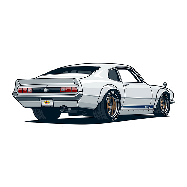 Стікер на авто вологостійкий Ford Mustang 72 10х5 см (1621430721)