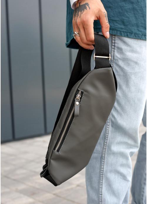 Сумка через плечо мужская Sambag экокожаная водостойкая Графитовый (2618898873) - фото 5