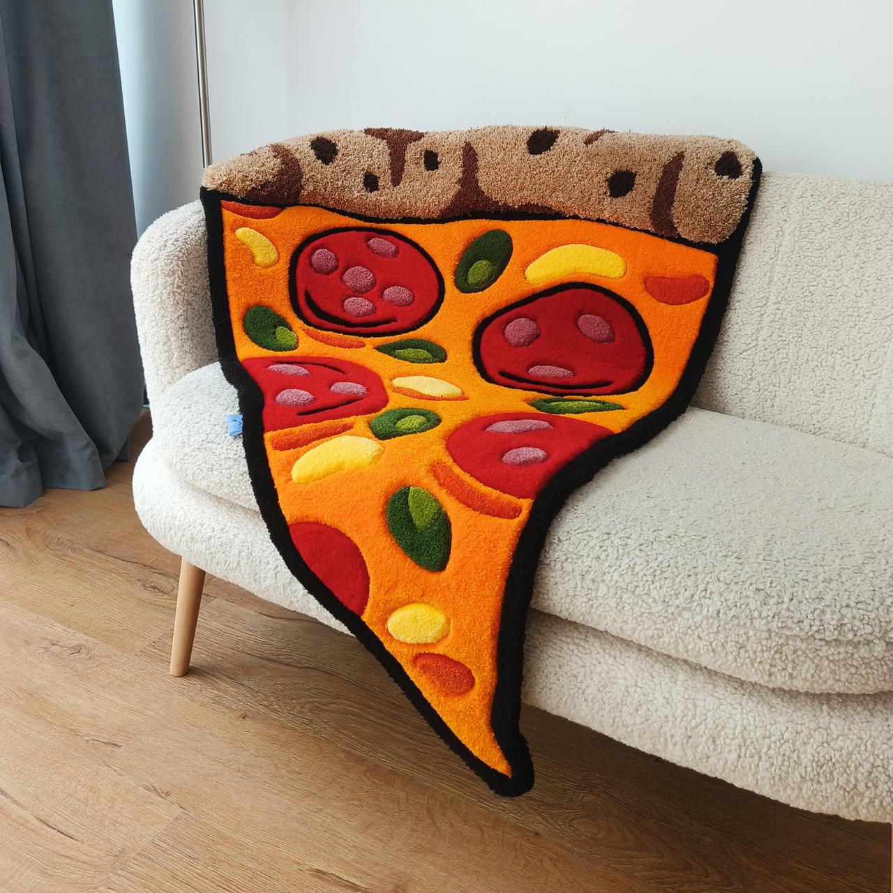 Ковер ручной работы с объемным узором Пицца 170х130 см