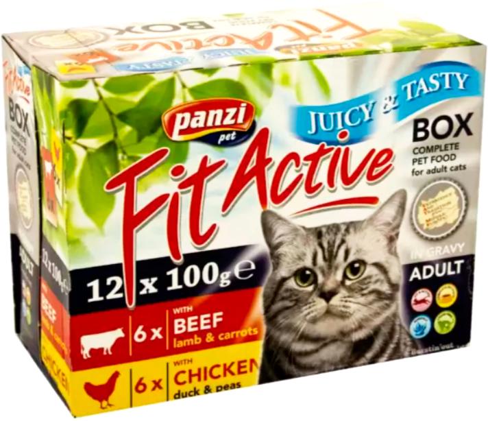 Корм вологий для кішок Panzi FitActive Cat Вox 12 шт. по 100 г (5998274306759) Корм вологий для кішок Panzi FitActive Cat Вox 12 шт. по 100 г (5998274306759)