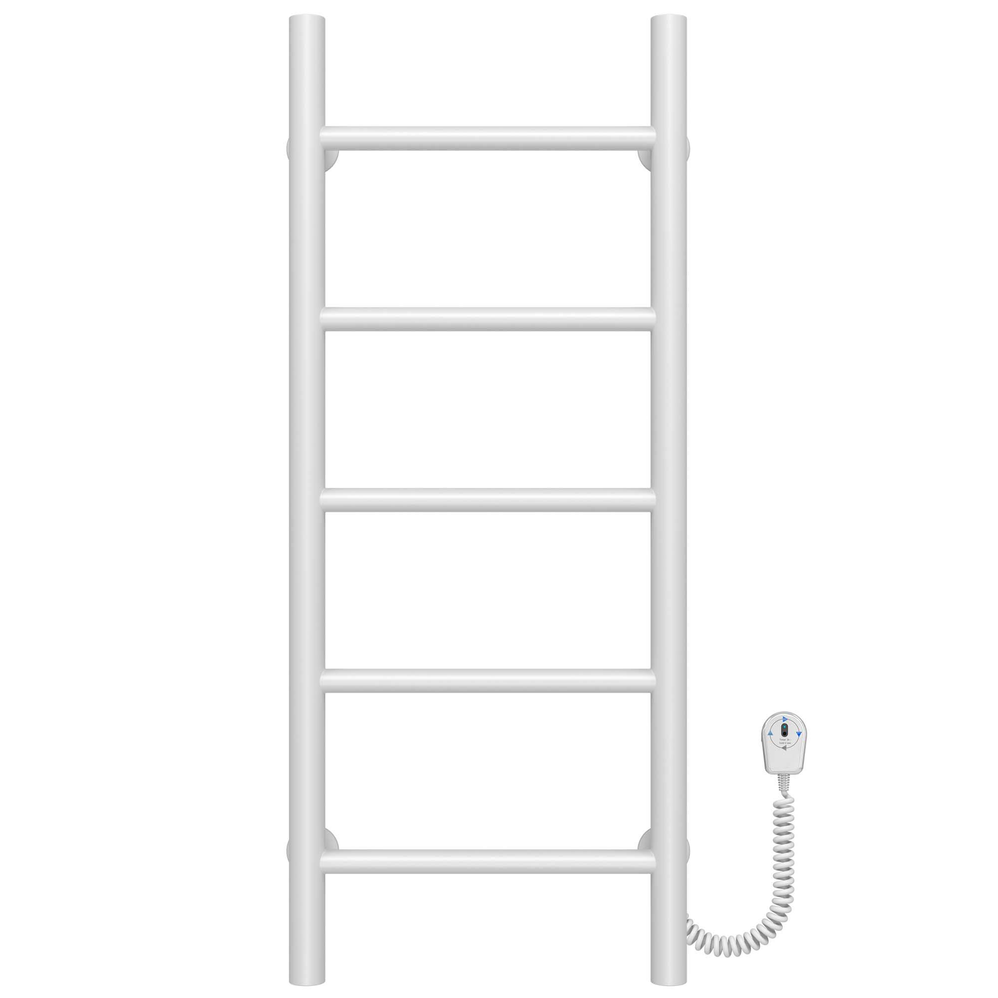 Полотенцесушитель электрический Deffi Орион П5 EF16 правое подключение нержавеющая сталь 400х800 мм Белый (C.OR.80.40.5.EWR5)