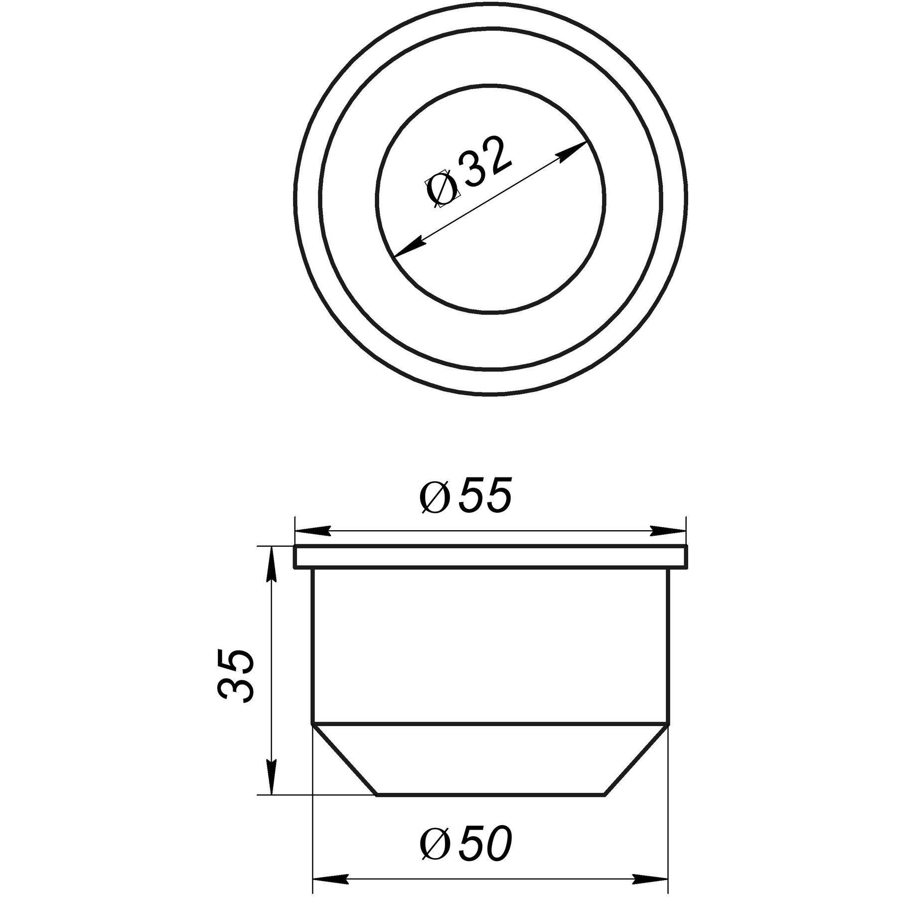 Редукция резиновая VSplast 50/32 Черный (000022515) - фото 2